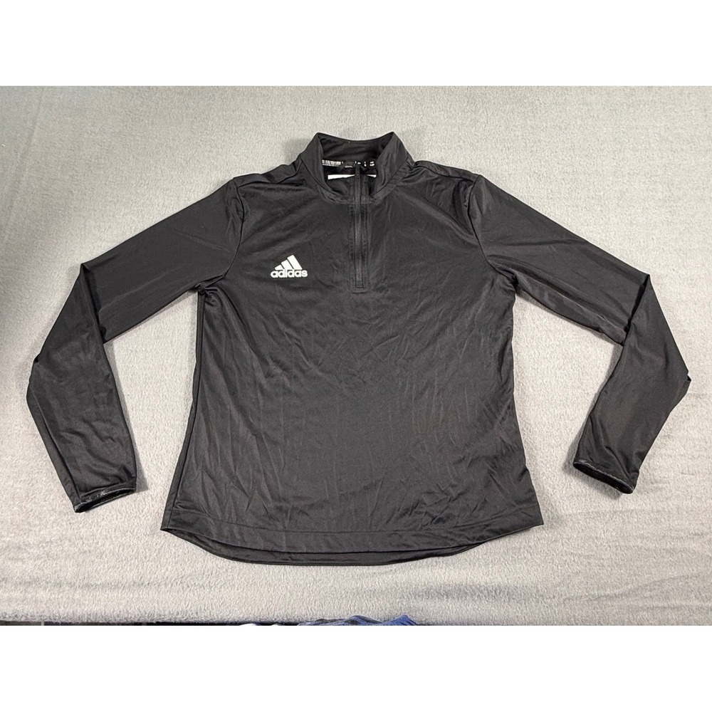 Adidas‎ Women's Black Quarter Zip Pullover Size Small Training Top Athleisure